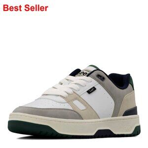 Faux Leather Sneakers with Padded Insole, Lace-Up Closure